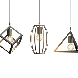 Lampe black retro pendant